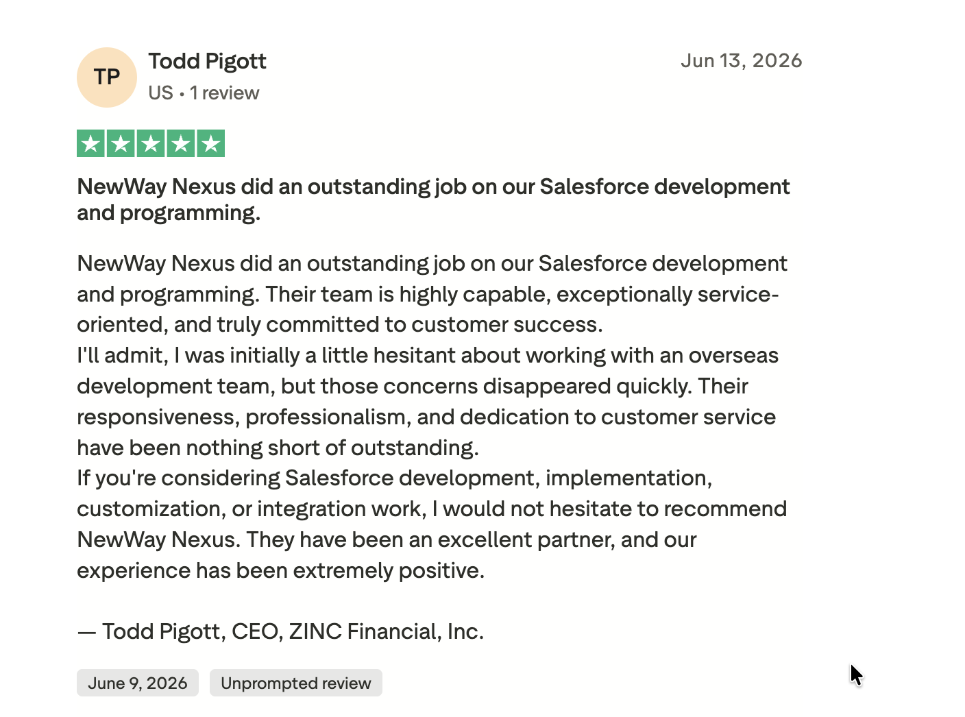 Todd testimonial
